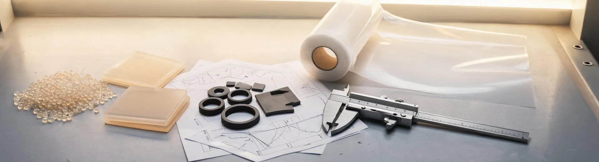 Material samples prepared for review